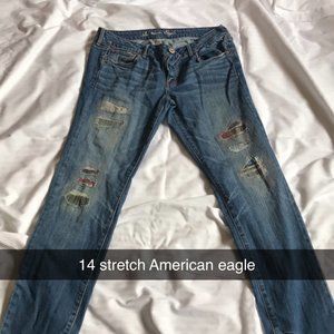 14 American eagle stretch straight leg jeans